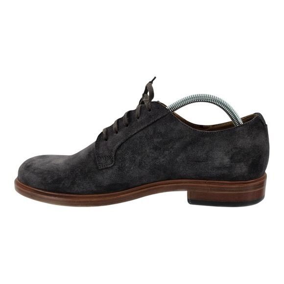 Vince Mens 10.5 Boerum Suede Graphite Grey Almond Toe Tie Dress Shoes main image 5